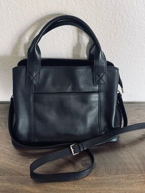 Befen Genuine Leather Black Crossbody Handbag Purse